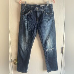 AG Adriano Goldschmied Ex Boyfriend slouchy Slim distressed jeans size 25r